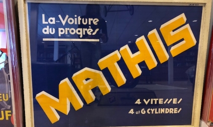 Advertising poster MATHIS, La Voiture du progress