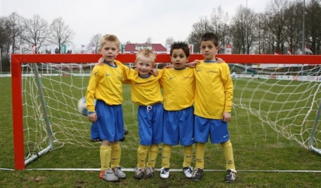 Genieten van een wedstrijd bij de mini's