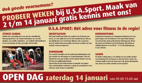 Probeerweken en open dag USA Sport