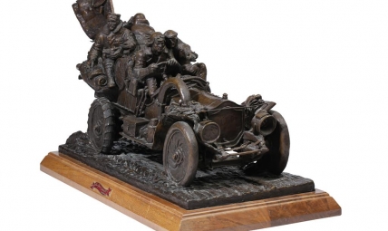 STANLEY WANLASS  'NEW YORK TO PARIS' A BRONZE SCULPTURE