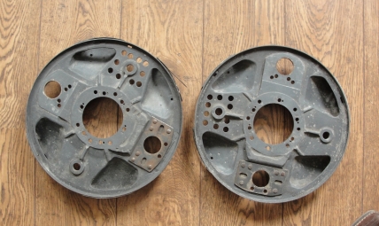 Brake backing plates Maserati A6GCM  new old stock  ex. Froilan Gonzalez